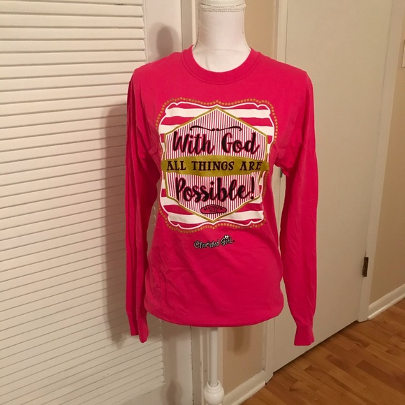 “With God all things are possible” tee NWOT - Picture 2 of 2